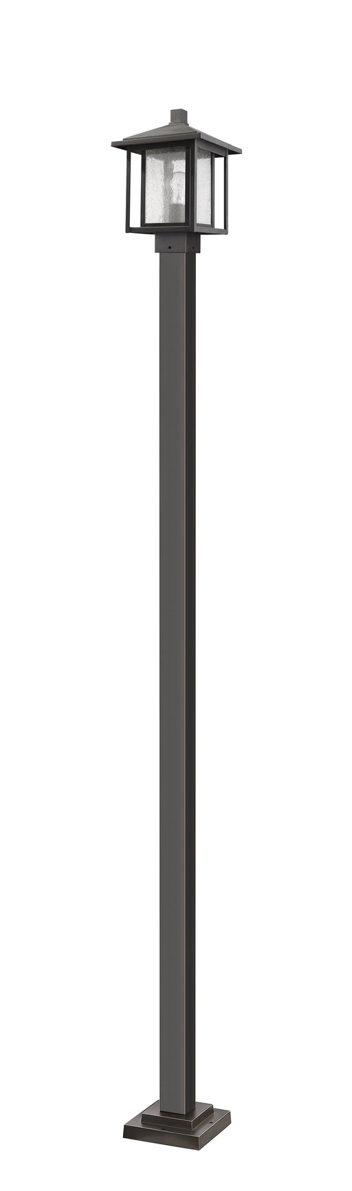 Outdoor Post Mounted Fixture Z-Lite 554PHMS-536P-ORB Oil Rubbed Bronze Aspen 1 Light Outdoor Post Mounted Fixture Z-Lite