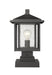 Outdoor Pier Mounted Fixture Z-Lite 554PHMS-SQPM-BK Black Aspen 1 Light Outdoor Pier Mounted Fixture Z-Lite