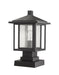 Outdoor Pier Mounted Fixture Z-Lite 554PHMS-SQPM-BK Black Aspen 1 Light Outdoor Pier Mounted Fixture Z-Lite