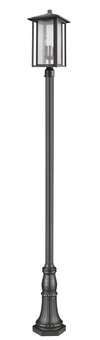 Outdoor Post Mounted Fixture Z-Lite 554PHXLR-518P-BK Black Aspen 3 Light Outdoor Post Mounted Fixture Z-Lite