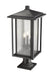 Outdoor Pier Mounted Fixture Z-Lite 554PHXLR-533PM-BK Black Aspen 3 Light Outdoor Pier Mounted Fixture Z-Lite