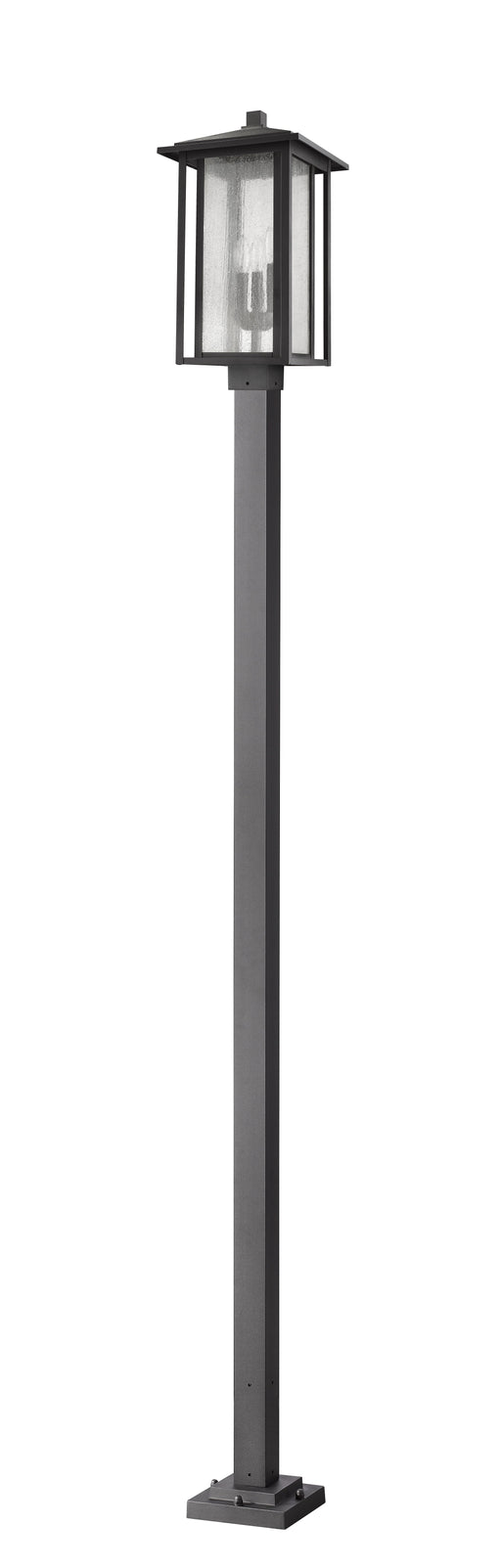 Outdoor Post Mounted Fixture Z-Lite 554PHXLS-536P-BK Black Aspen 3 Light Outdoor Post Mounted Fixture Z-Lite