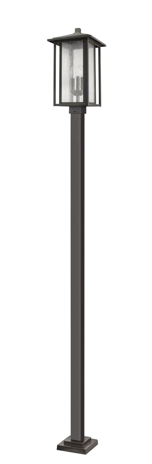 Outdoor Post Mounted Fixture Z-Lite 554PHXLS-536P-ORB Oil Rubbed Bronze Aspen 3 Light Outdoor Post Mounted Fixture Z-Lite