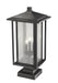 Outdoor Pier Mounted Fixture Z-Lite 554PHXLS-SQPM-BK Black Aspen 3 Light Outdoor Pier Mounted Fixture Z-Lite