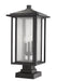 Outdoor Pier Mounted Fixture Z-Lite 554PHXLS-SQPM-BK Black Aspen 3 Light Outdoor Pier Mounted Fixture Z-Lite
