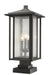 Outdoor Pier Mounted Fixture Z-Lite 554PHXLS-SQPM-ORB Oil Rubbed Bronze Aspen 3 Light Outdoor Pier Mounted Fixture Z-Lite