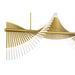 Eurofase 47126-015 Voltik 59" Matte Gold LED Chandelier