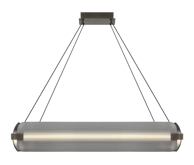 Eurofase 50053-018 Neoness 34" Weathered Brass LED Chandelier