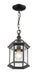 Outdoor Chain Mount Ceiling Fixture Z-Lite 563CHM-BK Black Annex 1 Light Outdoor Chain Mount Ceiling Fixture Z-Lite