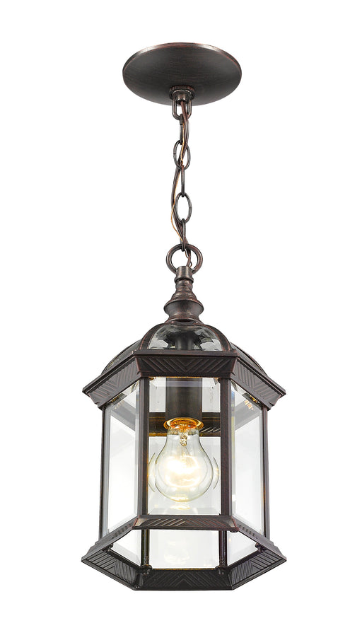 Outdoor Chain Mount Ceiling Fixture Z-Lite 563CHM-RT Rust Annex 1 Light Outdoor Chain Mount Ceiling Fixture Z-Lite