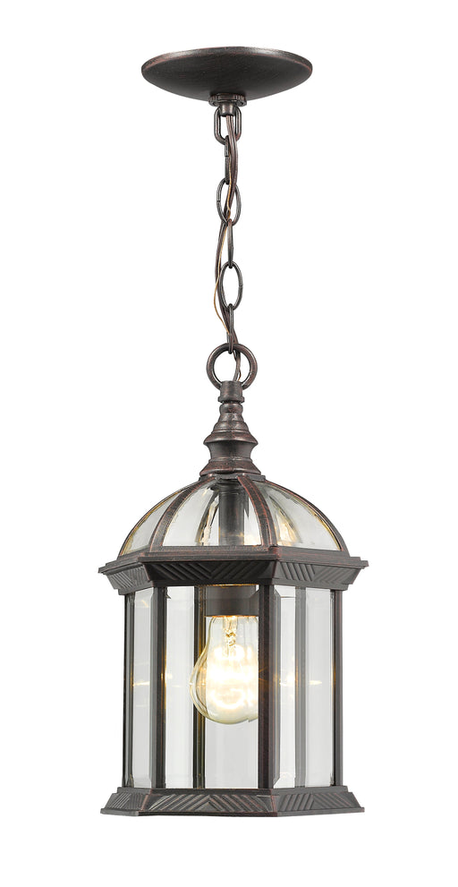 Outdoor Chain Mount Ceiling Fixture Z-Lite 563CHM-RT Rust Annex 1 Light Outdoor Chain Mount Ceiling Fixture Z-Lite