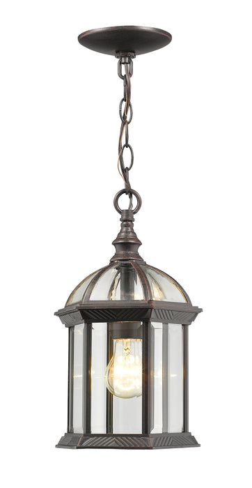 Outdoor Chain Mount Ceiling Fixture Z-Lite 563CHM-RT Rust Annex 1 Light Outdoor Chain Mount Ceiling Fixture Z-Lite