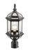 Outdoor Post Mount Fixture Z-Lite 563PHM-BK Black Annex 1 Light Outdoor Post Mount Fixture Z-Lite
