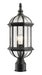 Outdoor Post Mount Fixture Z-Lite 563PHM-BK Black Annex 1 Light Outdoor Post Mount Fixture Z-Lite