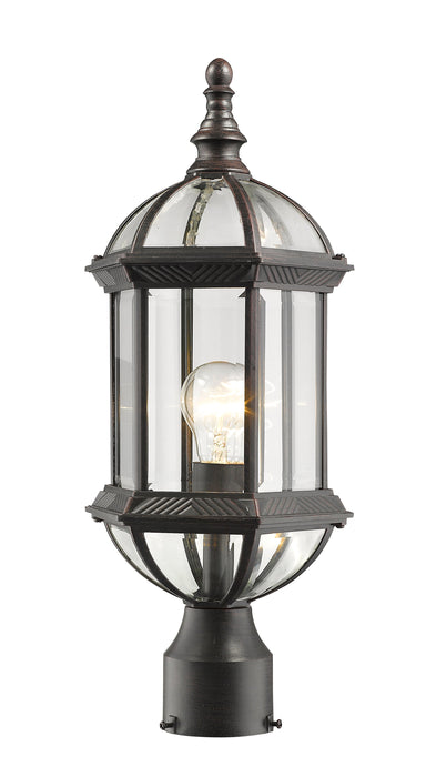Outdoor Post Mount Fixture Z-Lite 563PHM-RT Rust Annex 1 Light Outdoor Post Mount Fixture Z-Lite