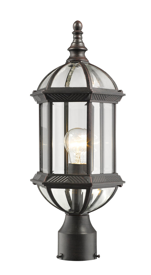 Outdoor Post Mount Fixture Z-Lite 563PHM-RT Rust Annex 1 Light Outdoor Post Mount Fixture Z-Lite