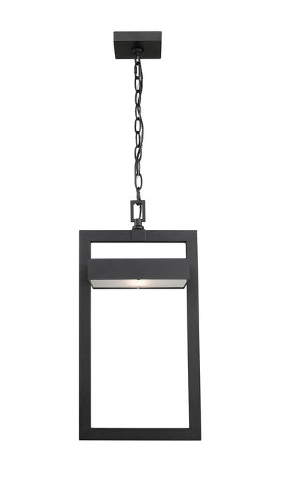 Outdoor Chain Mount Ceiling Fixture Z-Lite 566CHB-BK-LED Black Luttrel 1 Light Outdoor Chain Mount Ceiling Fixture Z-Lite