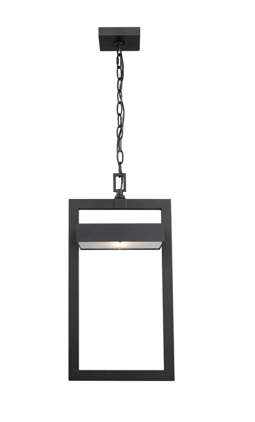 Outdoor Chain Mount Ceiling Fixture Z-Lite 566CHB-BK-LED Black Luttrel 1 Light Outdoor Chain Mount Ceiling Fixture Z-Lite