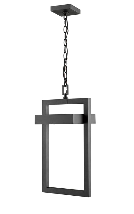 Outdoor Chain Mount Ceiling Fixture Z-Lite 566CHB-BK-LED Black Luttrel 1 Light Outdoor Chain Mount Ceiling Fixture Z-Lite