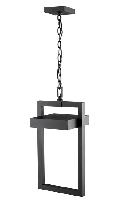 Outdoor Chain Mount Ceiling Fixture Z-Lite 566CHB-BK-LED Black Luttrel 1 Light Outdoor Chain Mount Ceiling Fixture Z-Lite