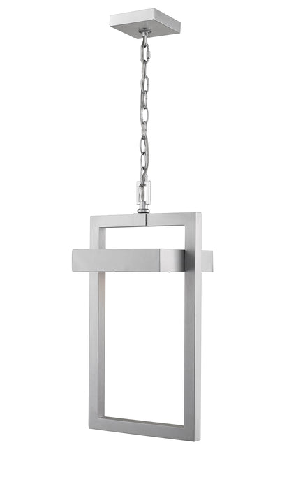 Outdoor Chain Mount Ceiling Fixture Z-Lite 566CHB-SL-LED Silver Luttrel 1 Light Outdoor Chain Mount Ceiling Fixture Z-Lite