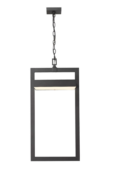 Outdoor Chain Mount Ceiling Fixture Z-Lite 566CHXL-BK-LED Black Luttrel 1 Light Outdoor Chain Mount Ceiling Fixture Z-Lite