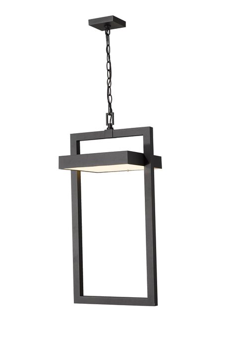 Outdoor Chain Mount Ceiling Fixture Z-Lite 566CHXL-BK-LED Black Luttrel 1 Light Outdoor Chain Mount Ceiling Fixture Z-Lite