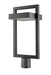 Outdoor Post Mount Fixture Z-Lite 566PHBR-BK-LED Black Luttrel 1 Light Outdoor Post Mount Fixture Z-Lite