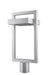 Outdoor Post Mount Fixture Z-Lite 566PHBR-SL-LED Silver Luttrel 1 Light Outdoor Post Mount Fixture Z-Lite