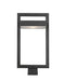 Outdoor Post Mount Fixture Z-Lite 566PHBS-BK-LED Black Luttrel 1 Light Outdoor Post Mount Fixture Z-Lite