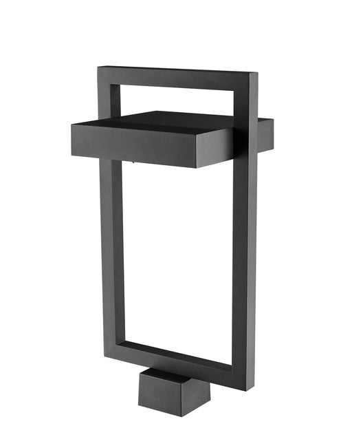 Outdoor Post Mount Fixture Z-Lite 566PHBS-BK-LED Black Luttrel 1 Light Outdoor Post Mount Fixture Z-Lite