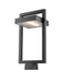 Outdoor Post Mount Fixture Z-Lite 566PHBS-BK-LED Black Luttrel 1 Light Outdoor Post Mount Fixture Z-Lite