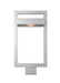 Outdoor Post Mount Fixture Z-Lite 566PHBS-SL-LED Silver Luttrel 1 Light Outdoor Post Mount Fixture Z-Lite