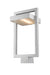 Outdoor Post Mount Fixture Z-Lite 566PHBS-SL-LED Silver Luttrel 1 Light Outdoor Post Mount Fixture Z-Lite