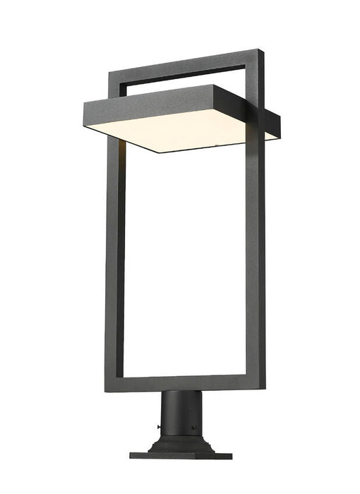 Outdoor Pier Mounted Fixture Z-Lite 566PHXLR-533PM-BK-LED Black Luttrel 1 Light Outdoor Pier Mounted Fixture Z-Lite