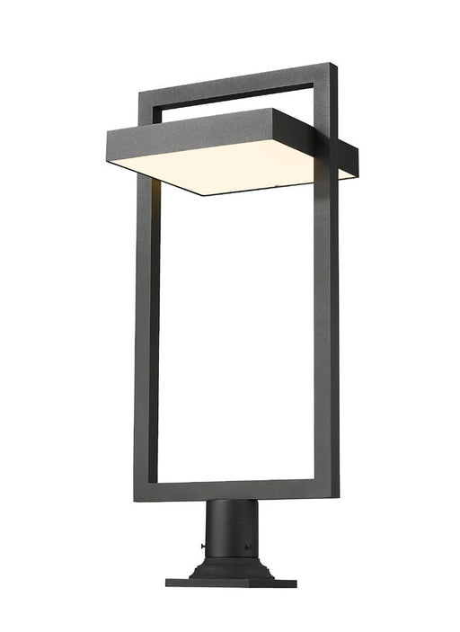 Outdoor Pier Mounted Fixture Z-Lite 566PHXLR-533PM-BK-LED Black Luttrel 1 Light Outdoor Pier Mounted Fixture Z-Lite