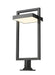 Outdoor Pier Mounted Fixture Z-Lite 566PHXLR-533PM-BK-LED Black Luttrel 1 Light Outdoor Pier Mounted Fixture Z-Lite