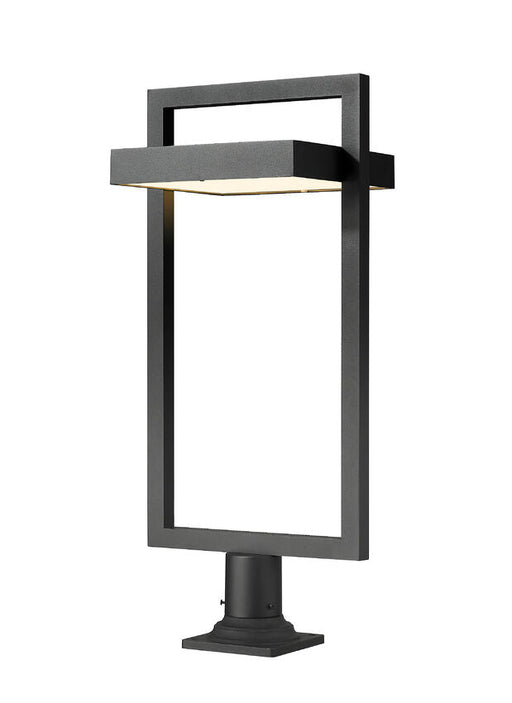 Outdoor Pier Mounted Fixture Z-Lite 566PHXLR-533PM-BK-LED Black Luttrel 1 Light Outdoor Pier Mounted Fixture Z-Lite