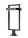 Outdoor Pier Mounted Fixture Z-Lite 566PHXLR-533PM-BK-LED Black Luttrel 1 Light Outdoor Pier Mounted Fixture Z-Lite