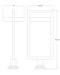 Outdoor Pier Mounted Fixture Z-Lite 566PHXLR-533PM-BK-LE Black Luttrel 1 Light Outdoor Pier Mounted Fixture Z-Lite