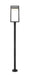 Outdoor Post Mounted Fixture Z-Lite 566PHXLR-567P-BK-LED Black Luttrel 1 Light Outdoor Post Mounted Fixture Z-Lite