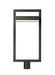 Outdoor Post Mount Fixture Z-Lite 566PHXLR-BK-LED Black Luttrel 1 Light Outdoor Post Mount Fixture Z-Lite