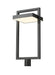 Outdoor Post Mount Fixture Z-Lite 566PHXLR-BK-LED Black Luttrel 1 Light Outdoor Post Mount Fixture Z-Lite