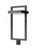 Outdoor Post Mount Fixture Z-Lite 566PHXLR-BK-LED Black Luttrel 1 Light Outdoor Post Mount Fixture Z-Lite