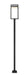 Outdoor Post Mounted Fixture Z-Lite 566PHXLS-536P-BK-LED Black Luttrel 1 Light Outdoor Post Mounted Fixture Z-Lite