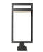 Outdoor Pier Mounted Fixture Z-Lite 566PHXLS-SQPM-BK-LED Black Luttrel 1 Light Outdoor Pier Mounted Fixture Z-Lite