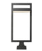 Outdoor Pier Mounted Fixture Z-Lite 566PHXLS-SQPM-BK-LED Black Luttrel 1 Light Outdoor Pier Mounted Fixture Z-Lite