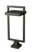 Outdoor Pier Mounted Fixture Z-Lite 566PHXLS-SQPM-BK-LED Black Luttrel 1 Light Outdoor Pier Mounted Fixture Z-Lite