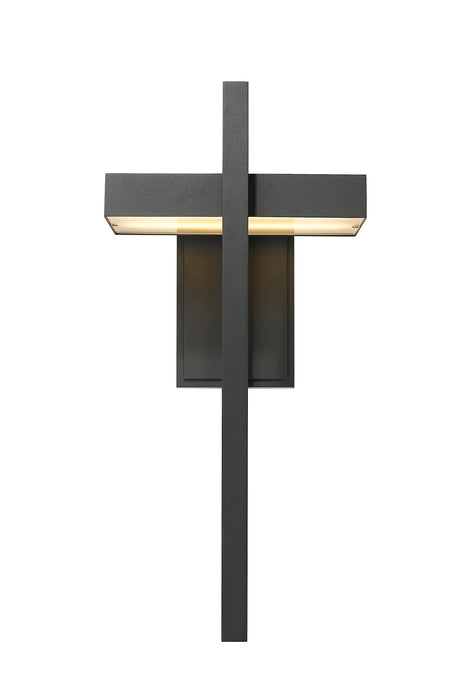Outdoor Wall Light Z-Lite 566XL-BK-LED Black Luttrel 1 Light Outdoor Wall Light Z-Lite