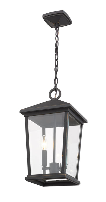 Outdoor Chain Mount Ceiling Fixture Z-Lite 568CHB-ORB Oil Rubbed Bronze Beacon 2 Light Outdoor Chain Mount Ceiling Fixture Z-Lite
